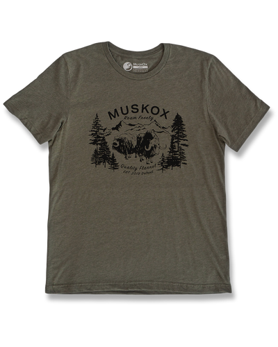 MuskOx Parks Tee in Military Green Heather