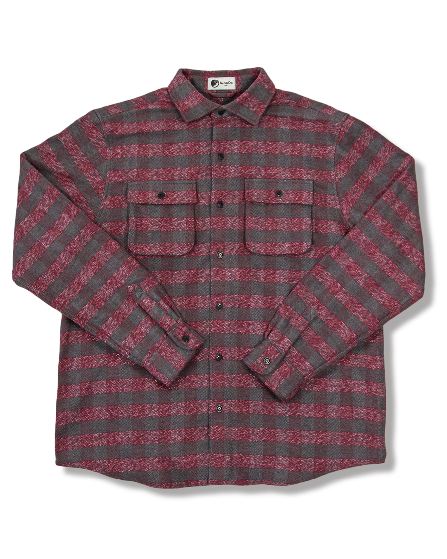 Relaxed Flannel, Burgundy