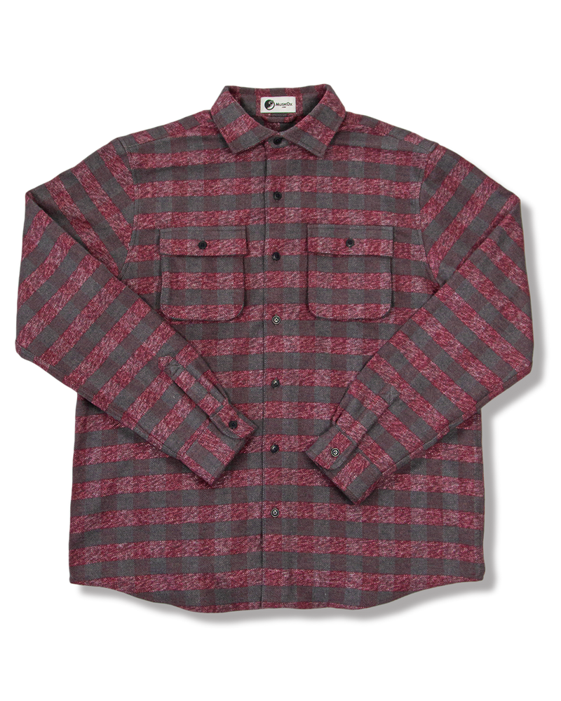 Relaxed Flannel, Burgundy