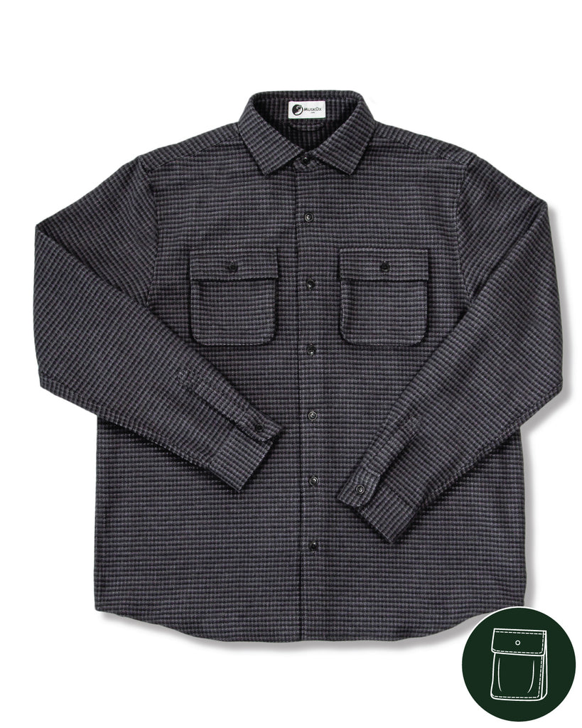 STANDARD CALIFORNIA SD Heavy Flannel Check Shirt (Charcoal