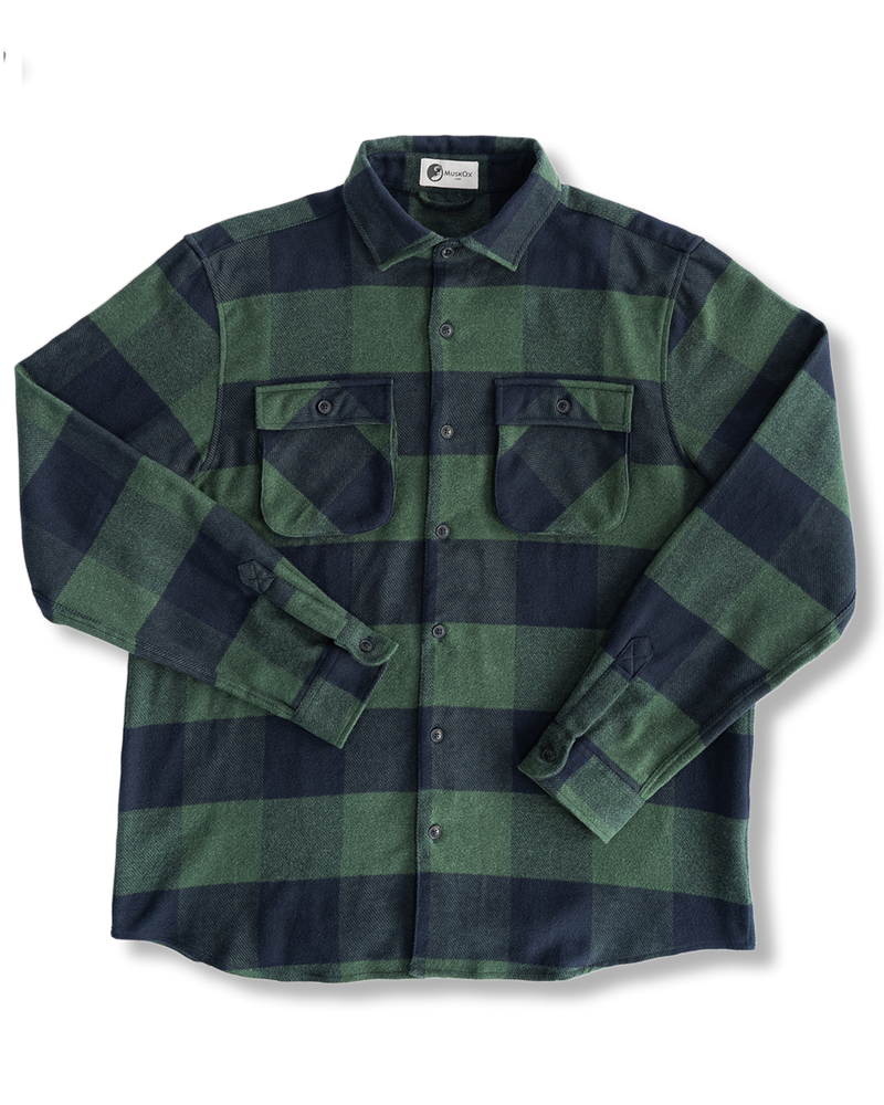 Relaxed Flannel, Giant Gingham in Navy