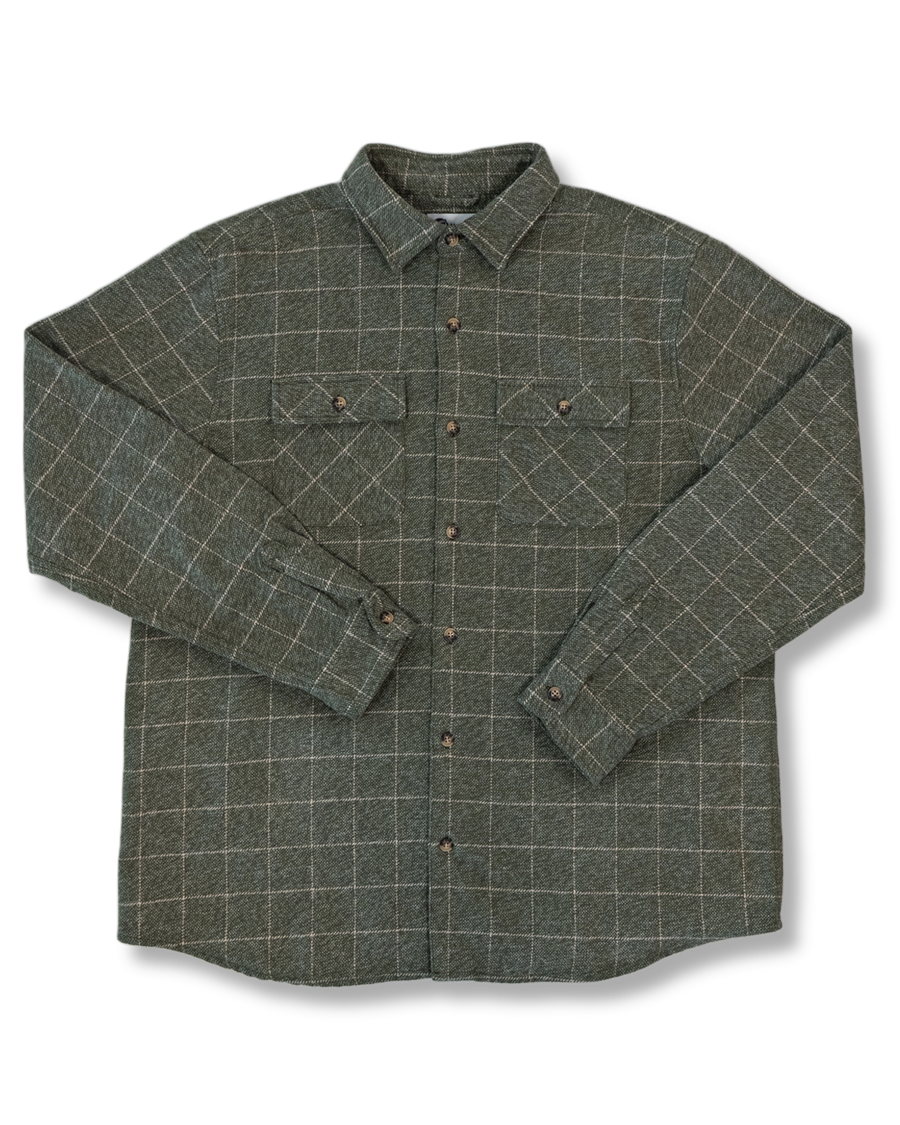 Grand Flannel, Moss Green, Relaxed Fit