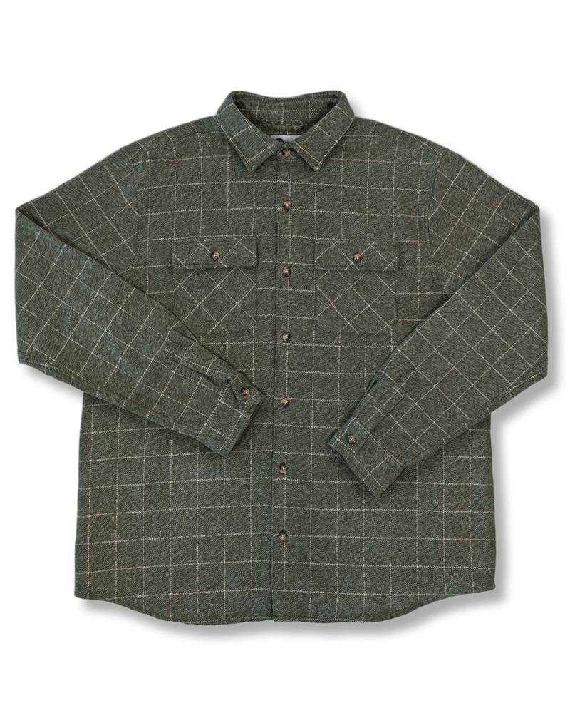 Grand Flannel, Moss Green, Relaxed Fit