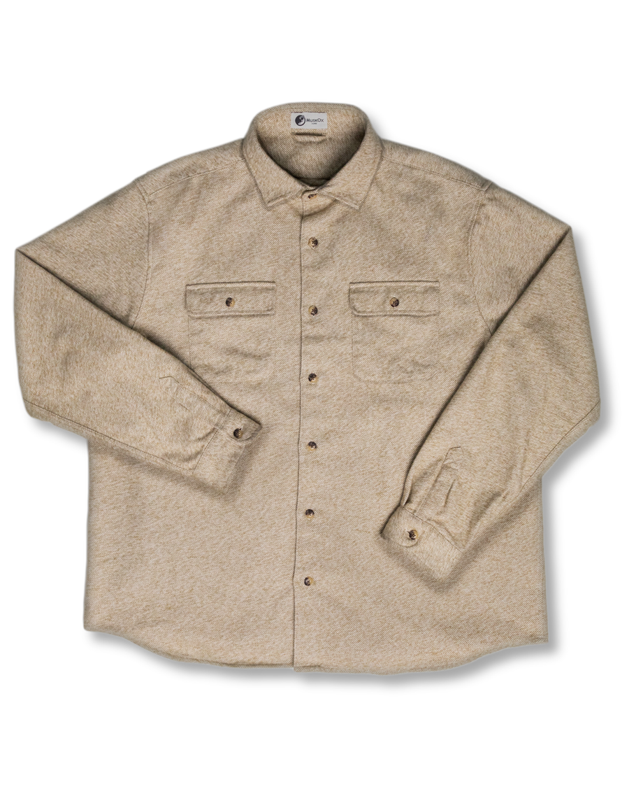 Relaxed Fitting Flannel Shirt for Men, 100% Cotton Heavyweight Flannel Shirt in Seagrass