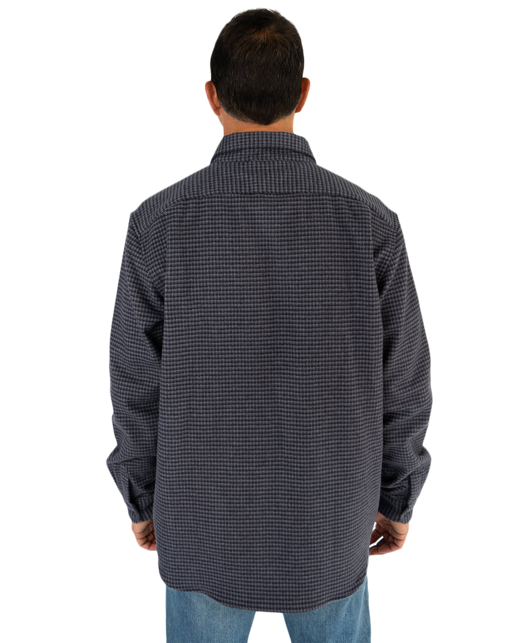 Relaxed fitting charcoal grey flannel shirt for men by MuskOx Flannels, made with 100% heavyweight cotton
