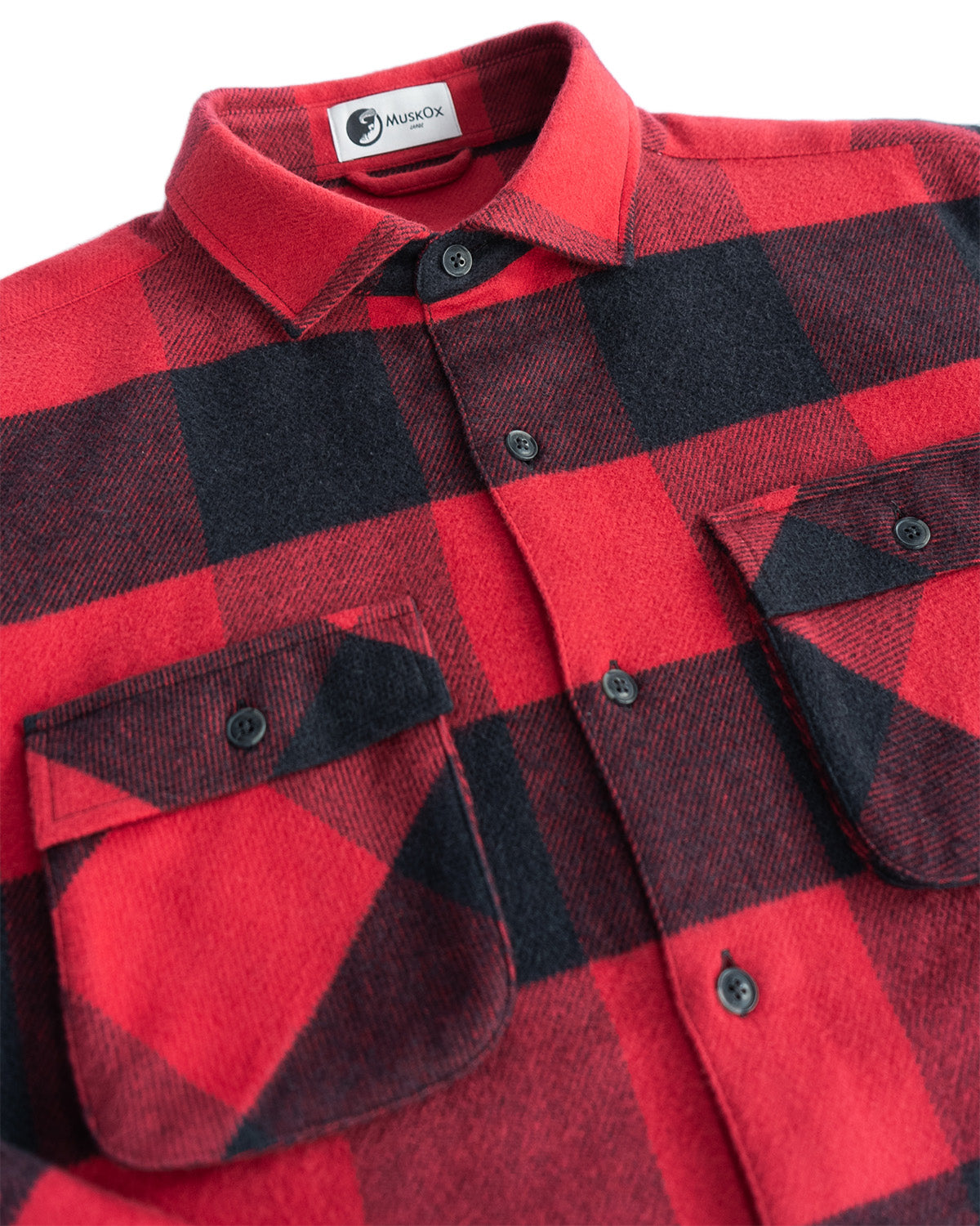 Relaxed Flannel, Giant Gingham in Vermillion