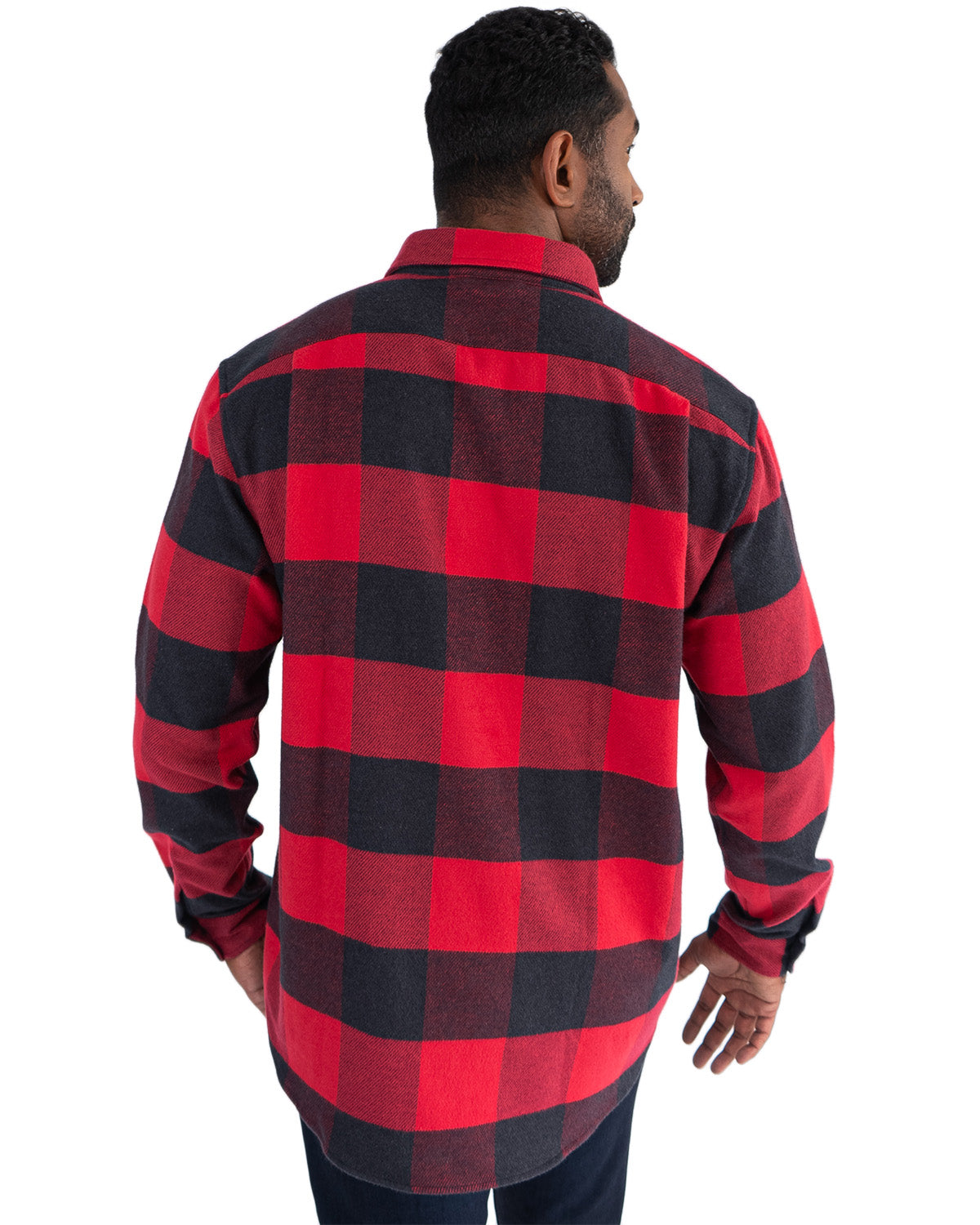 Relaxed Flannel, Giant Gingham in Vermillion
