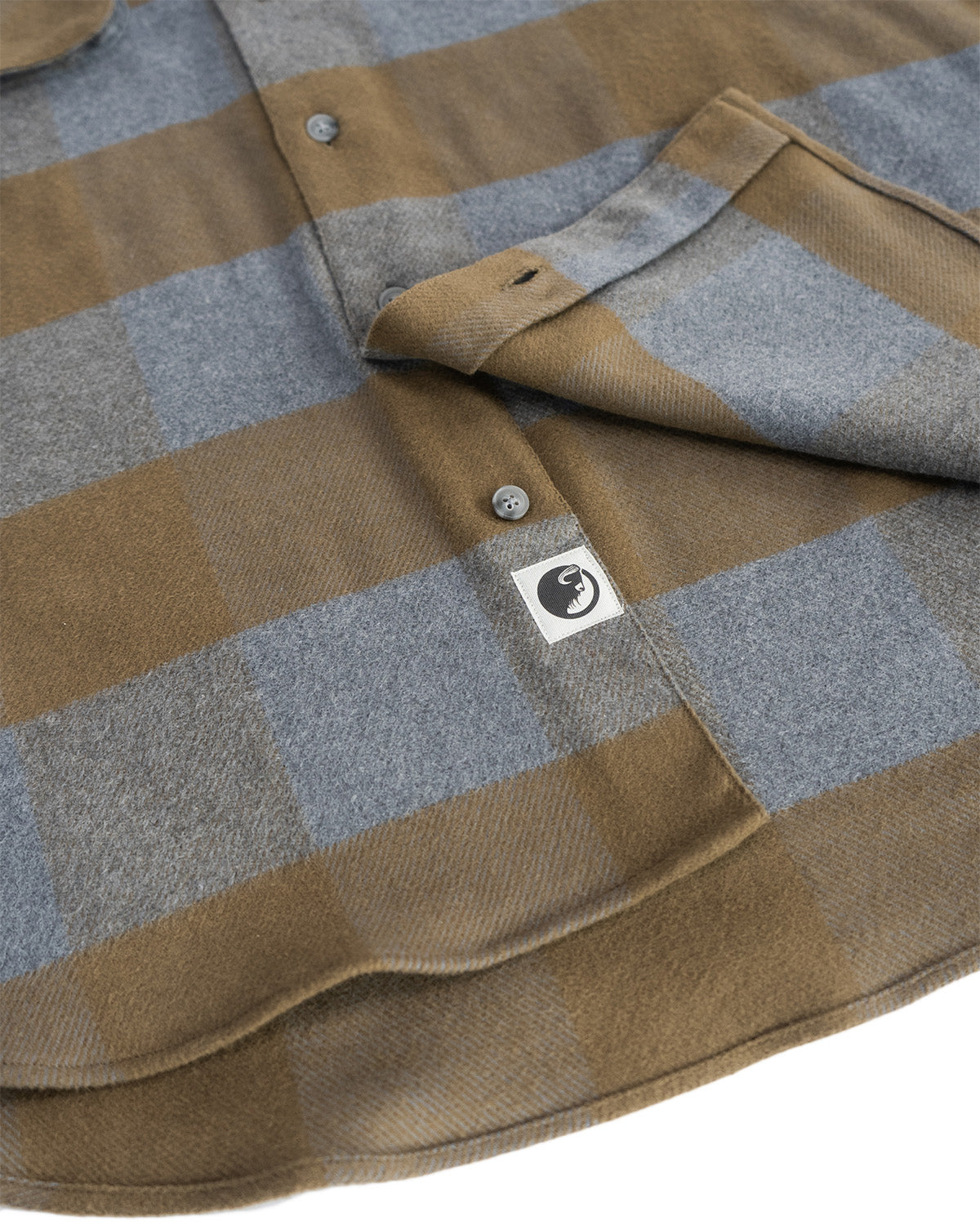 Relaxed Fitting Flannel Shirt for Men in Caper Green