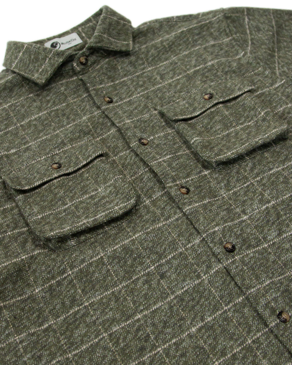 Relaxed Fit Flannel Shirt for men in Moss