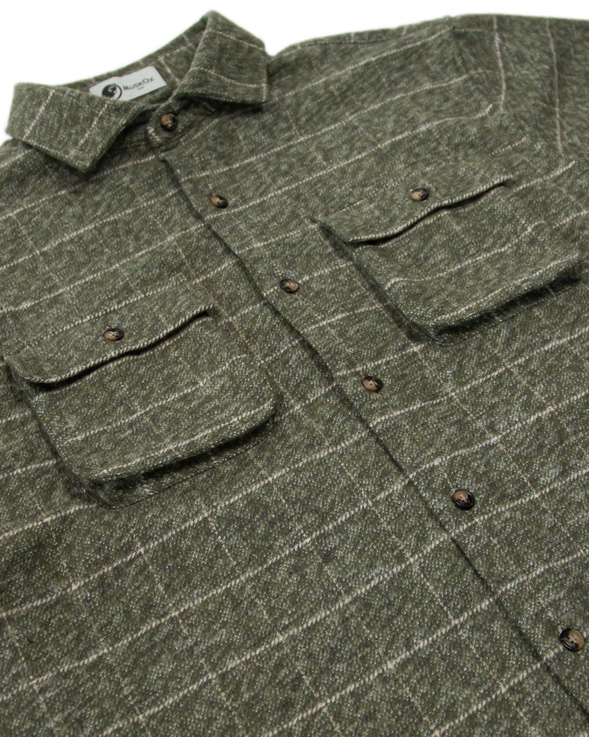 Relaxed Fit Flannel Shirt for men in Moss