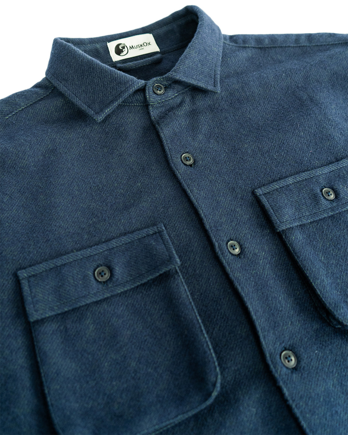 Relaxed Fitting Flannel Shirt for Men in Navy