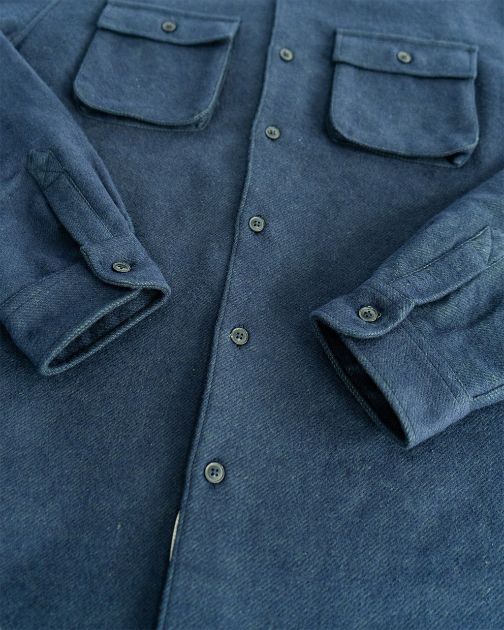 Relaxed Fitting Flannel Shirt for Men in Navy