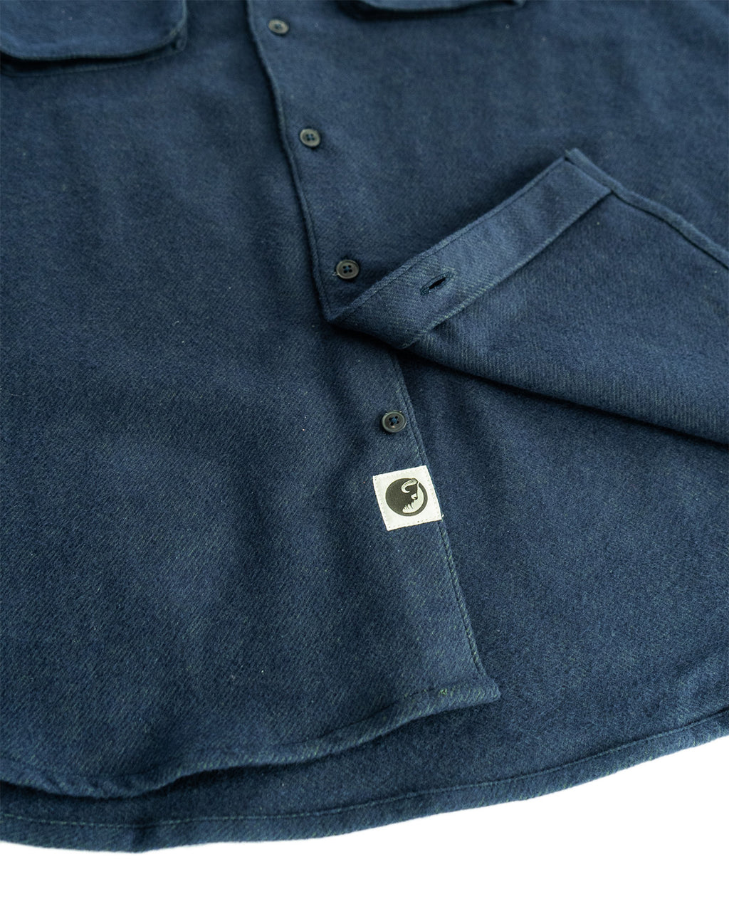 Relaxed Fitting Flannel Shirt for Men in Navy