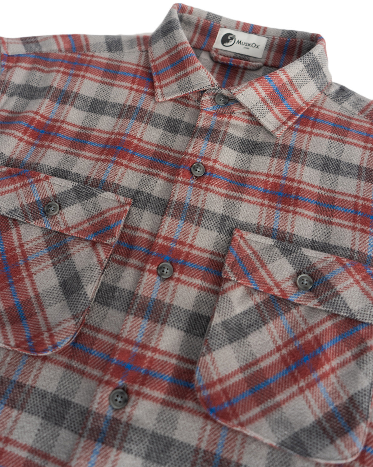 Relaxed Fitting Flannel Shirt for Men in Sedona Red Plaid