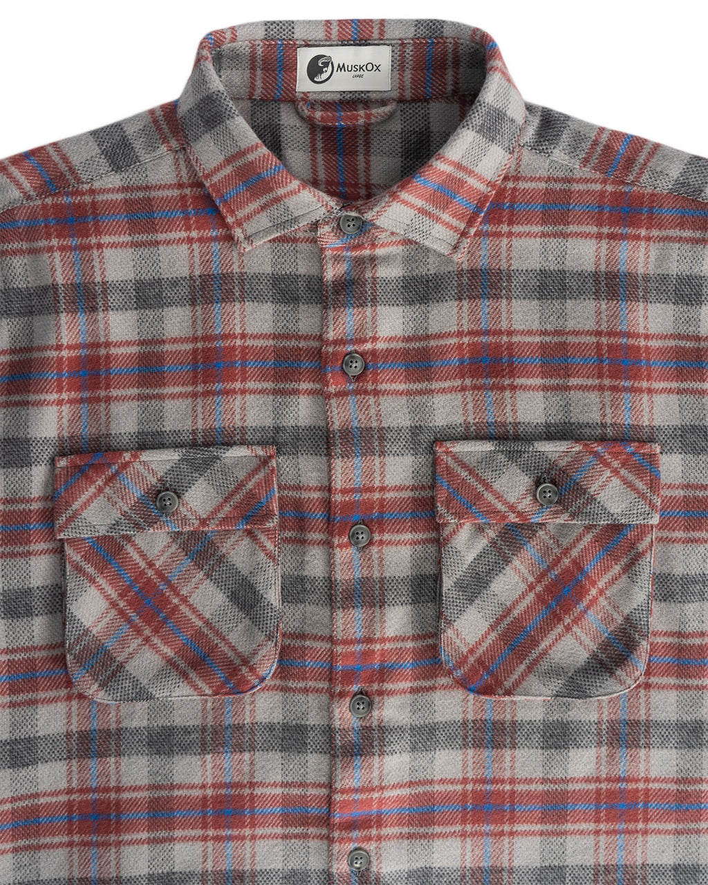 Relaxed Fitting Flannel Shirt for Men in Sedona Red Plaid