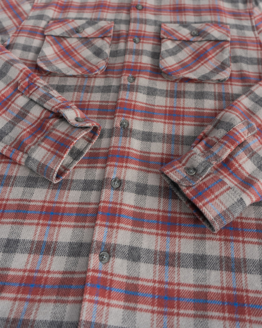 Relaxed Fitting Flannel Shirt for Men in Sedona Red Plaid