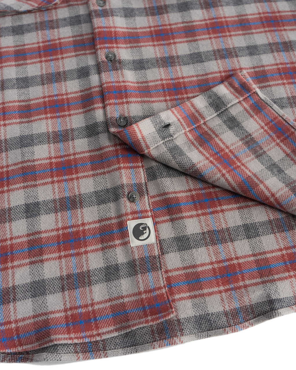 Relaxed Fitting Flannel Shirt for Men in Sedona Red Plaid