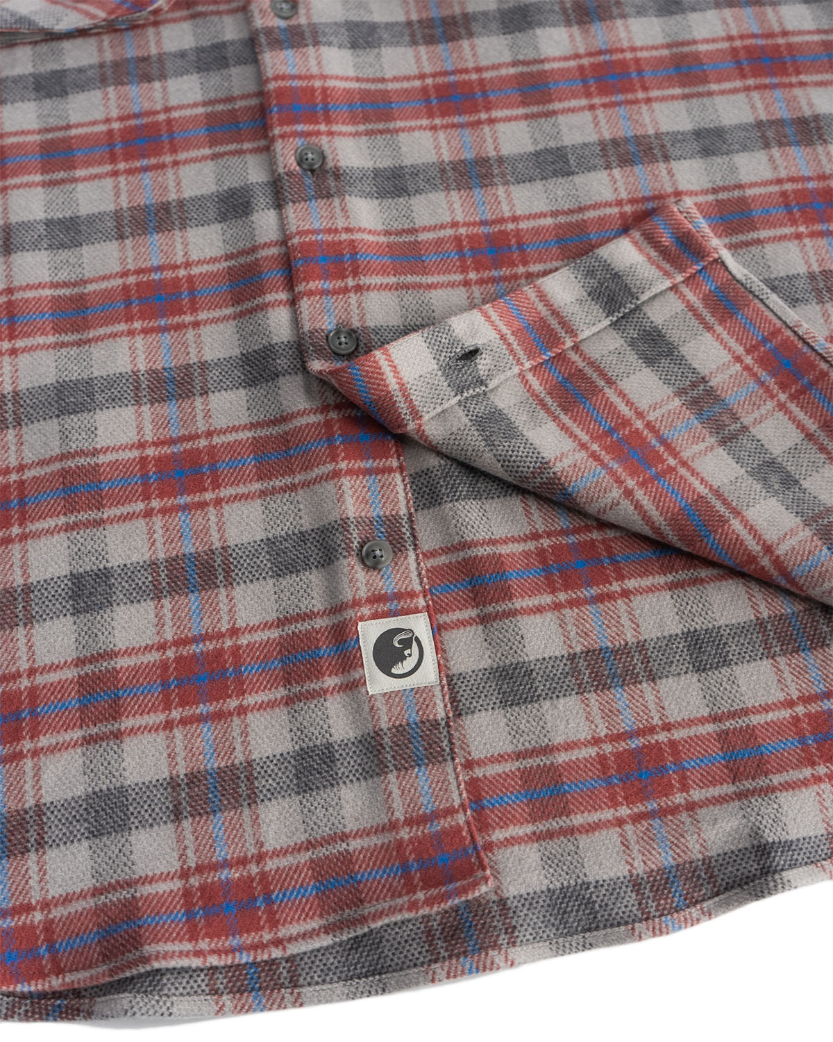 Relaxed Fitting Flannel Shirt for Men in Sedona Red Plaid