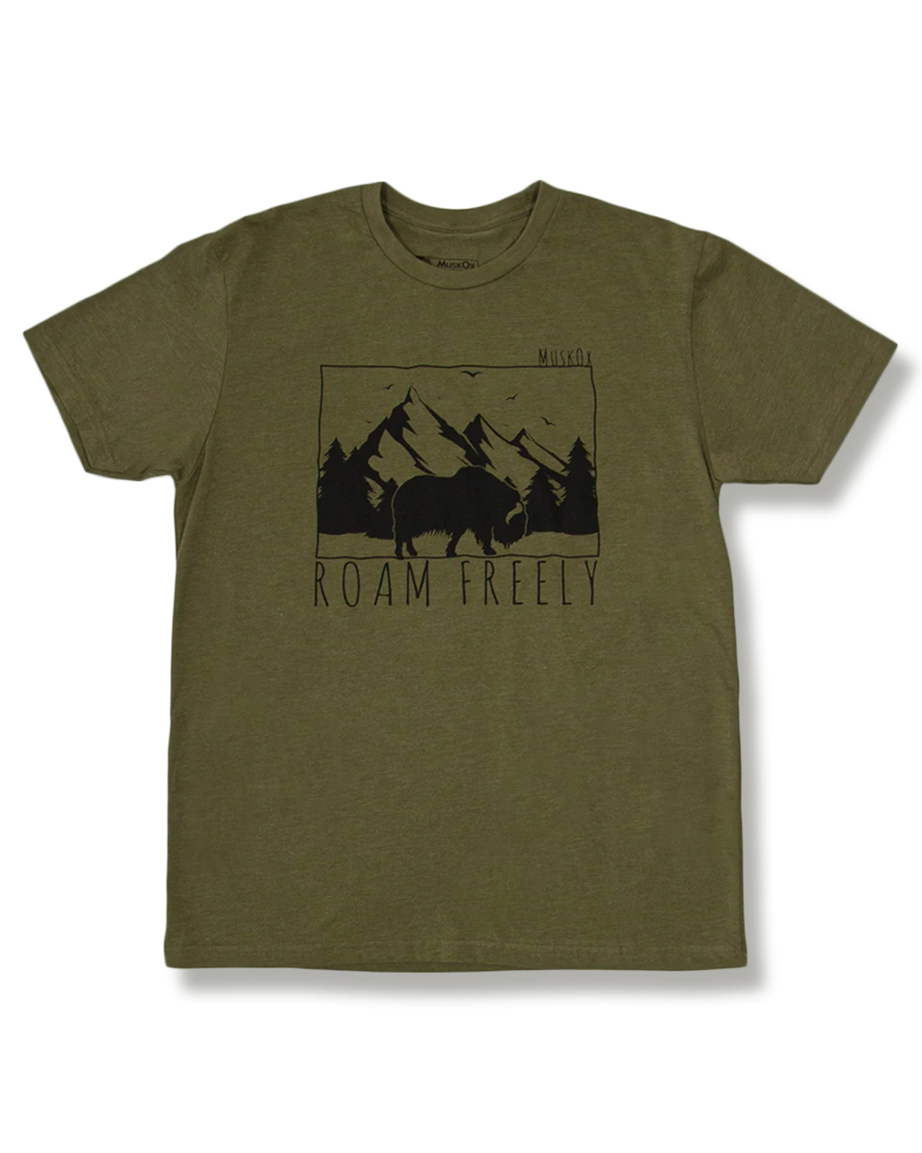 MuskOx Outdoor Apparel Roam Freely Green Tee