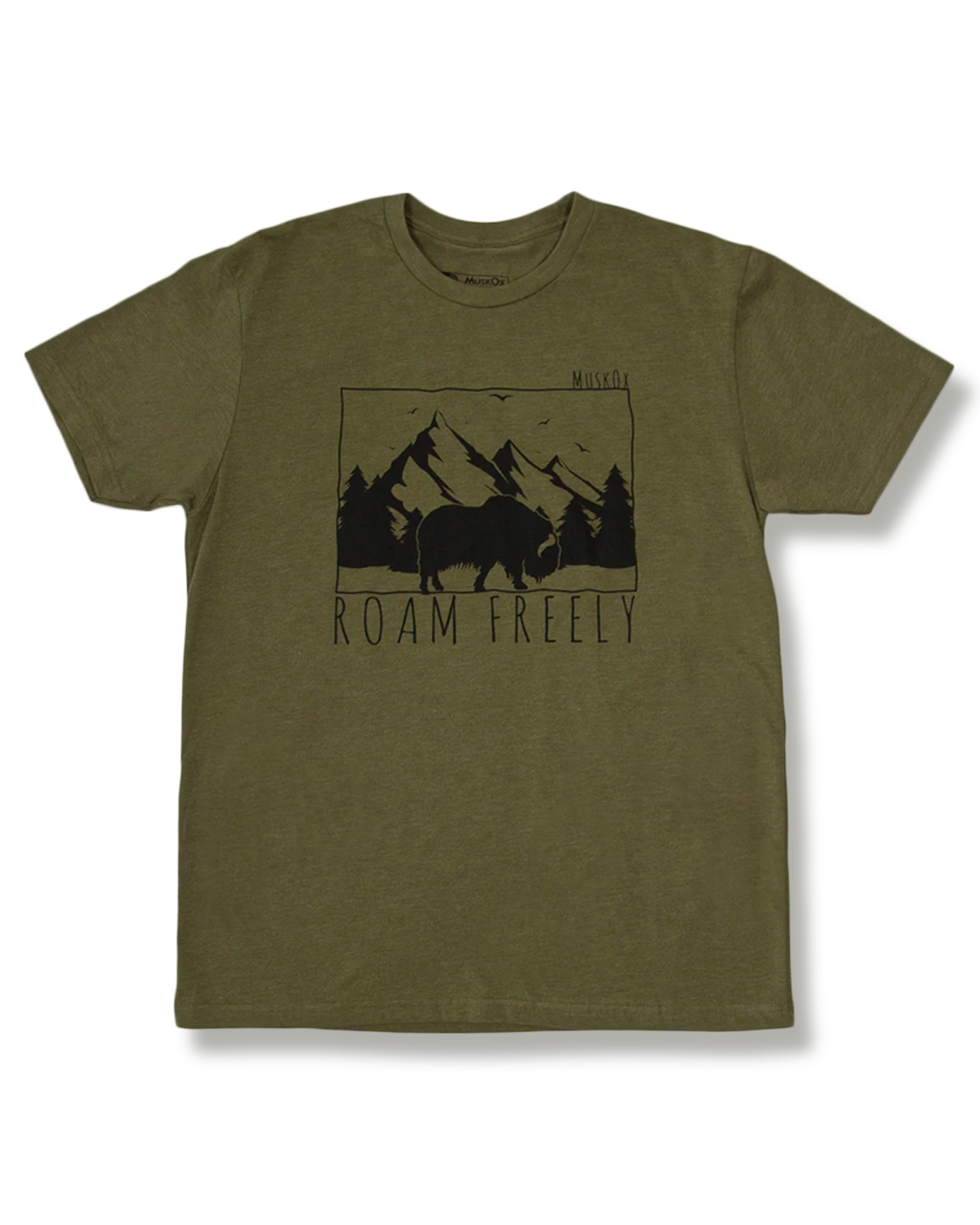 MuskOx Outdoor Apparel Roam Freely Green Tee