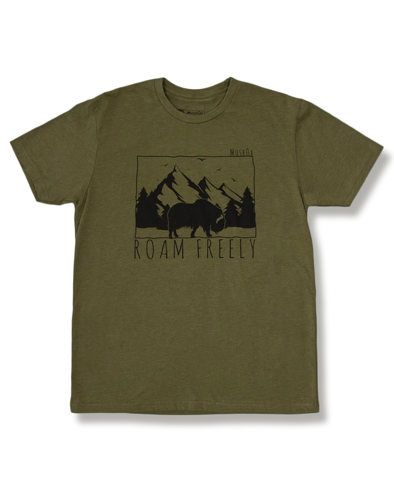 MuskOx Outdoor Apparel Roam Freely Green Tee