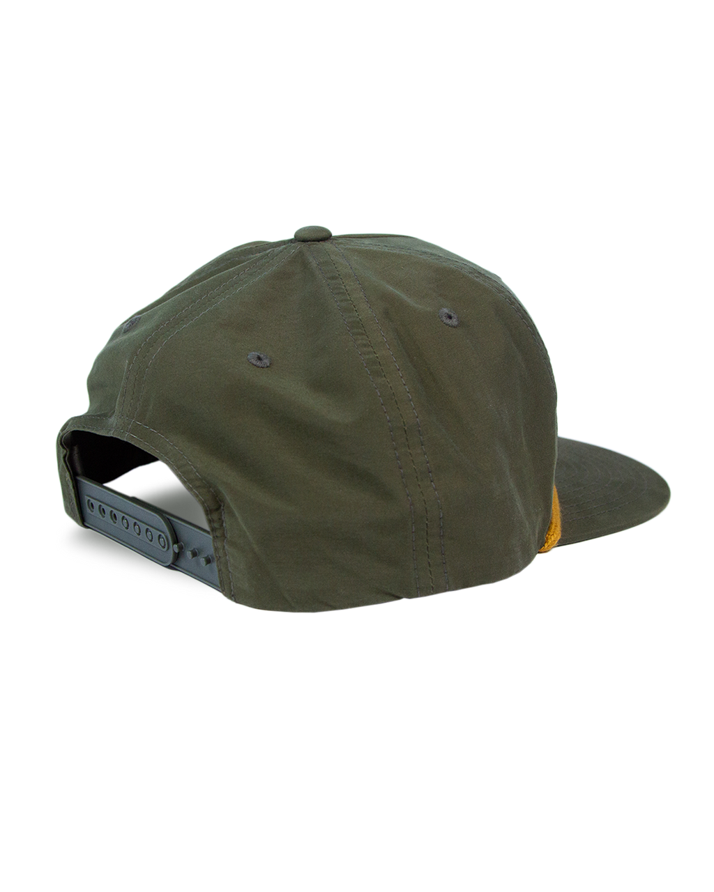 MuskOx Outdoor Apparel, Green Rope and Patch Hat with Gold Accents