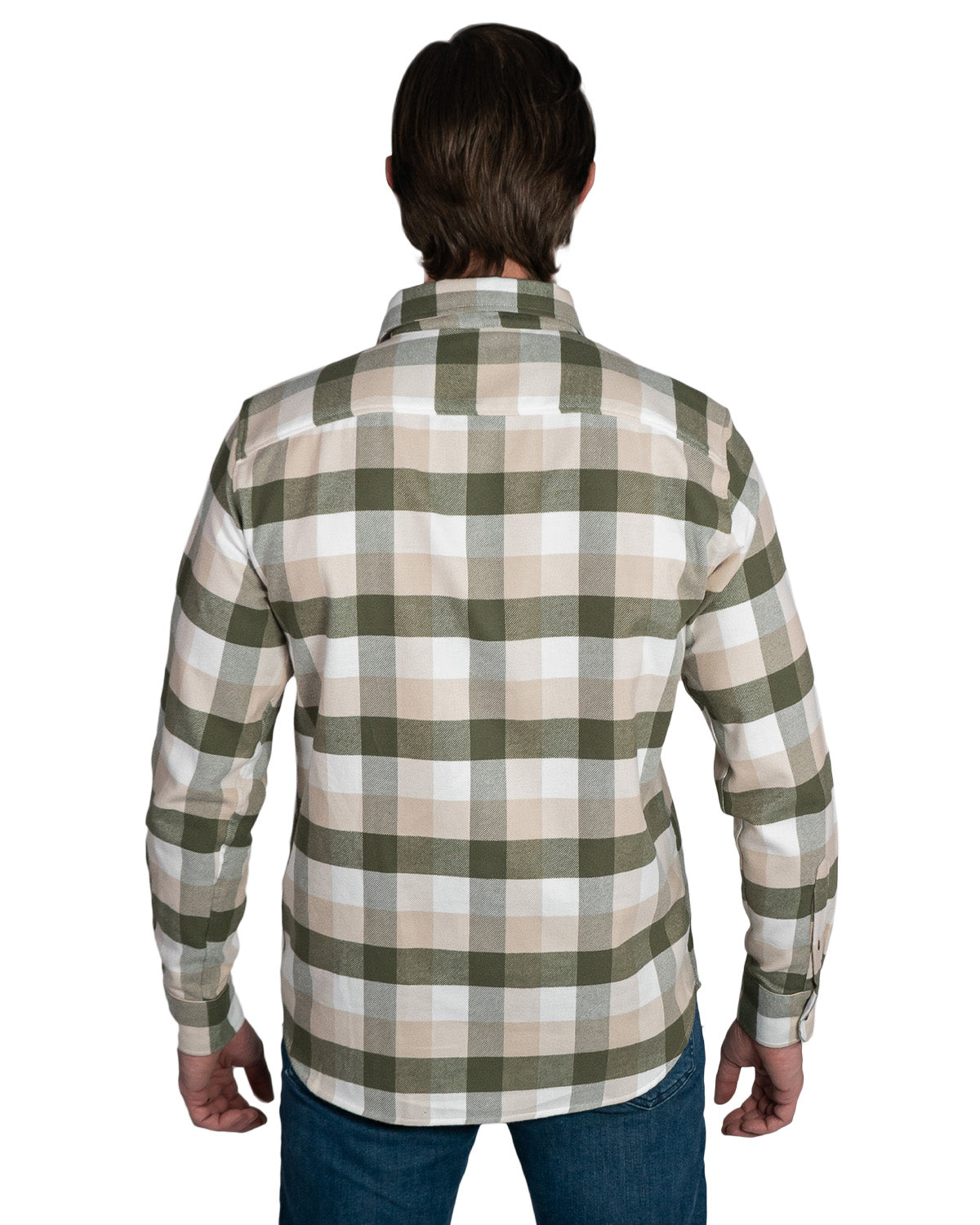 MuskOx Three Seasons Flannel in Pine, 100% cotton lightweight flannel shirt for men