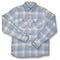 MuskOx Three Seasons Flannel in Vintage Sky Blue, 100% cotton lightweight flannel shirt for men