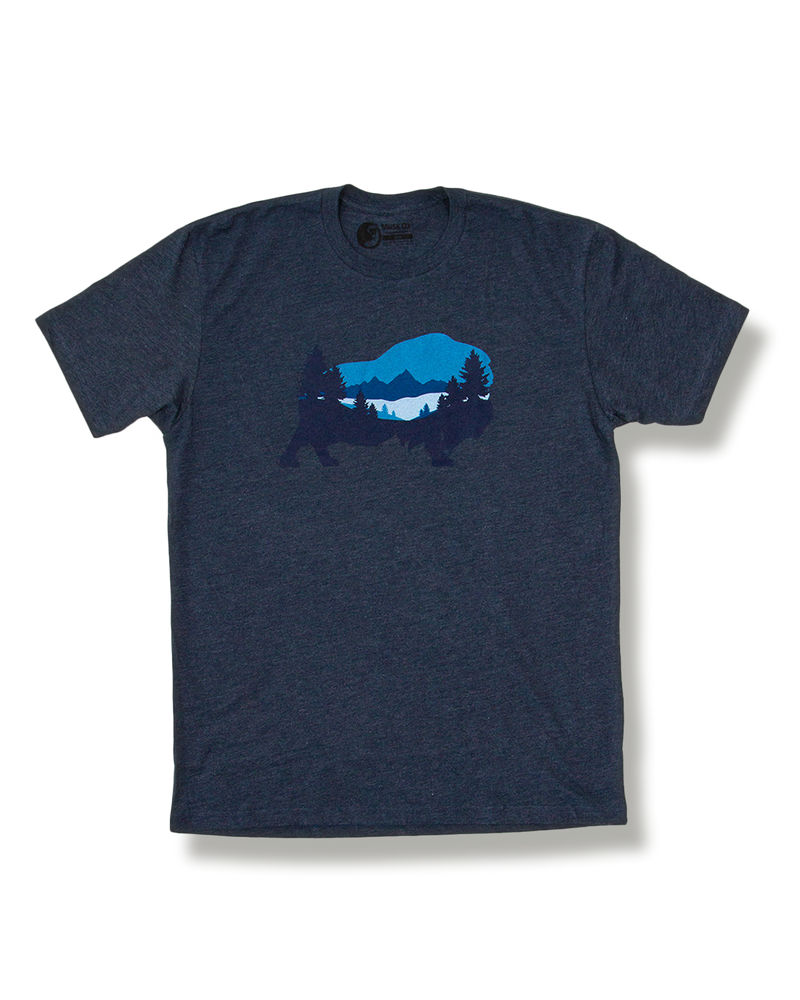 MuskOx Outdoor Apparel Panoramic Tee in Blue