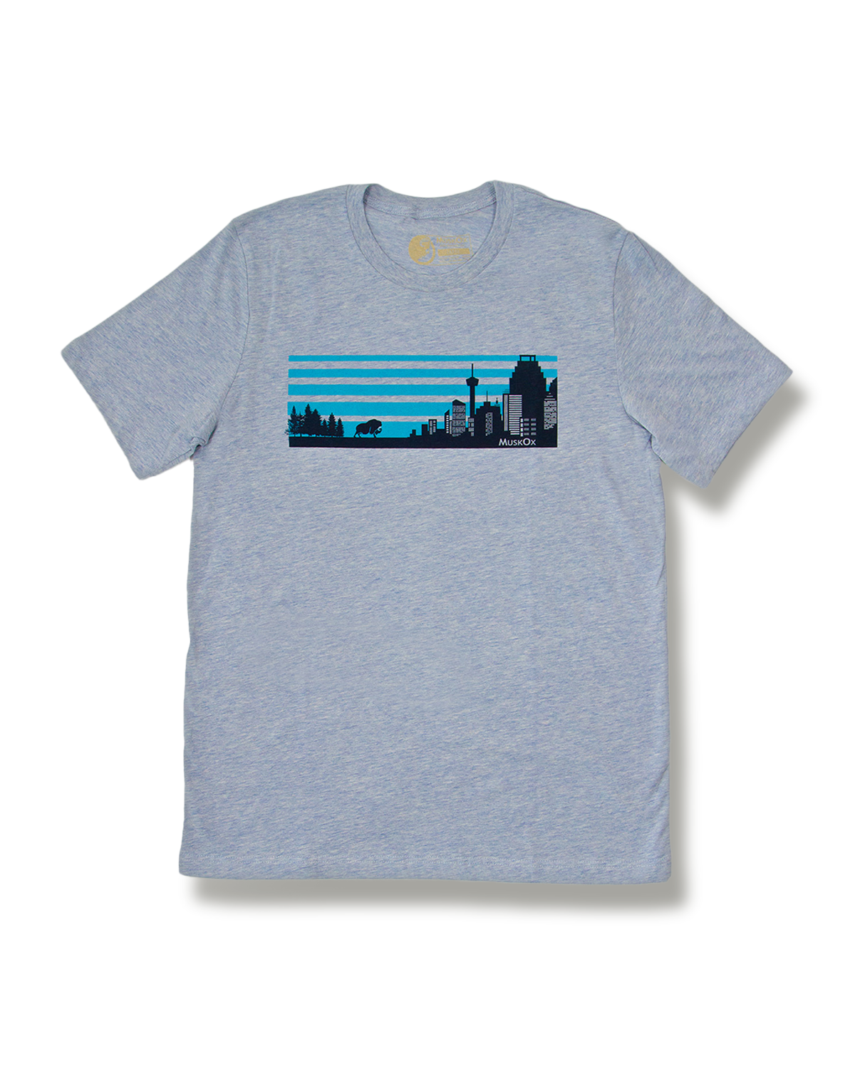 MuskOx Outdoor  Apparel Skyline Blue and Grey Tee
