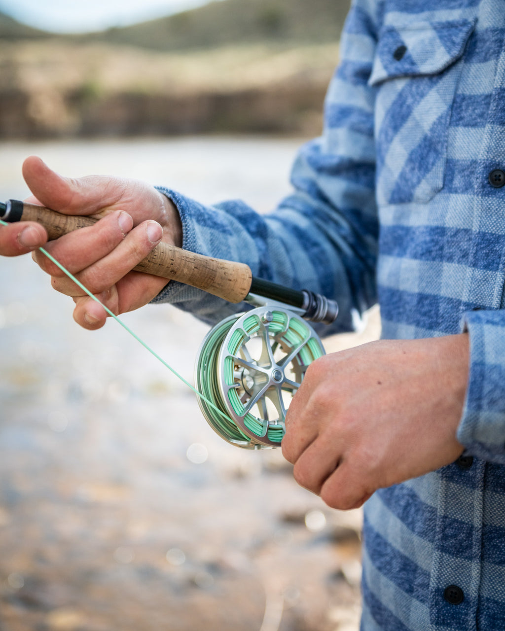 MuskOx Grand Flannel in Checkered Blue, Heavyweight Flannel for Men