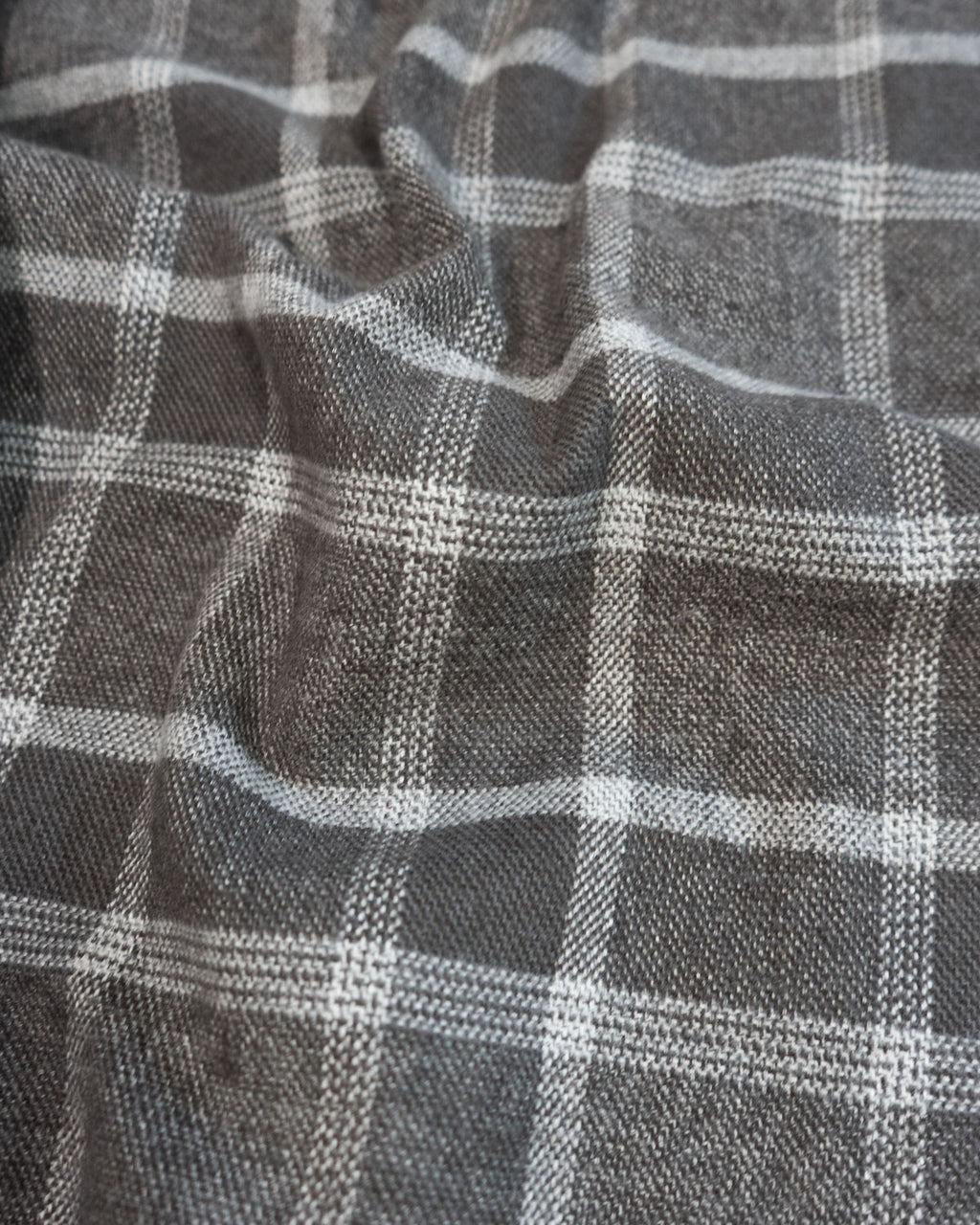 Soft Flannel Shirt for Men, 100% Cotton Flannel in Flint Windowpane