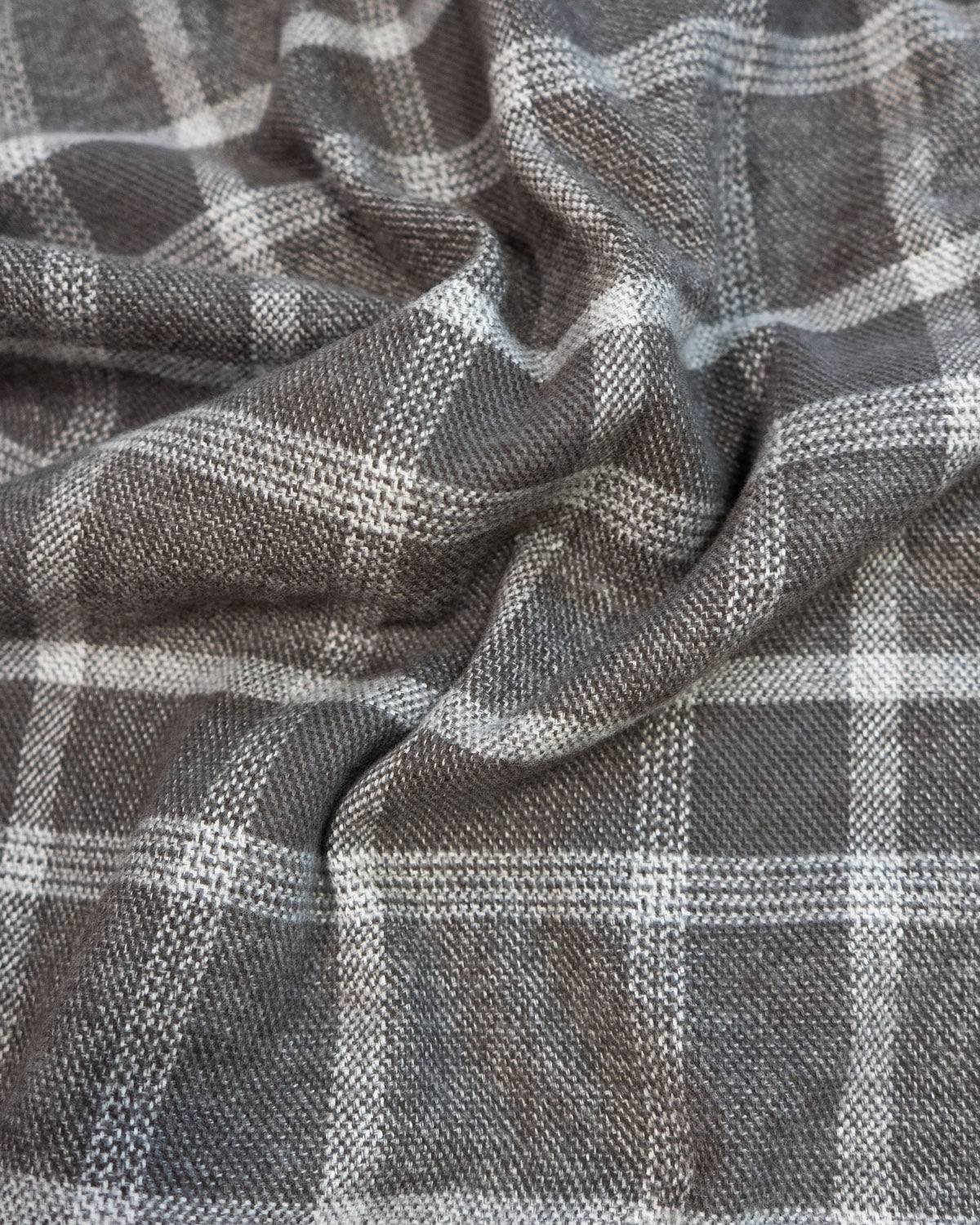Soft Flannel Shirt for Men, 100% Cotton Flannel in Flint Windowpane