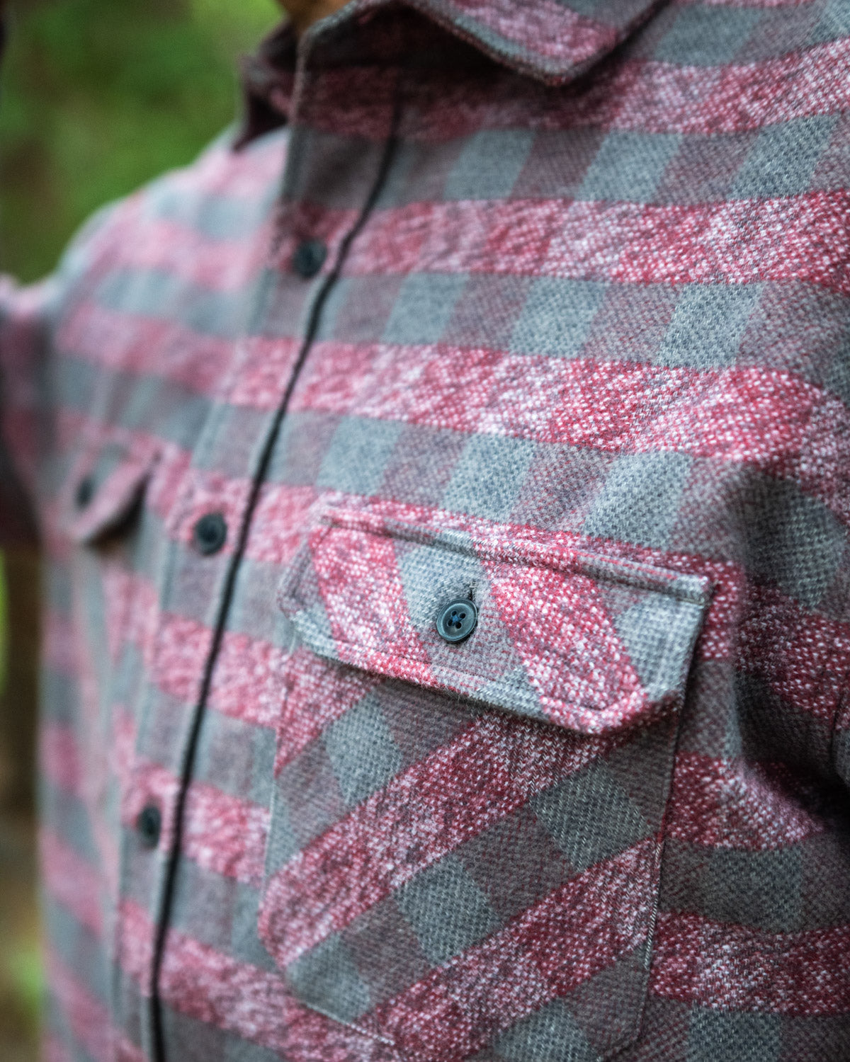 WOOL FLANNEL SHIRTS Mサイズ バーガンディ Soft Flannel Shirt for Men in 100% Cotton, The Grand Flannel in