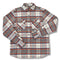 The Grand Flannel in Orange and Grey Plaid by MuskOx Flannels, 100% Heavyweight Cotton Flannel Shirt for Men