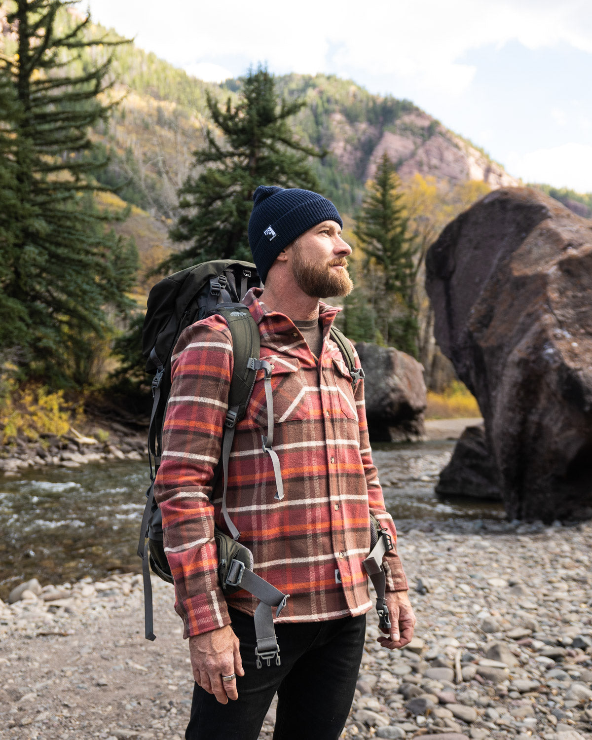 MuskOx Grand Flannel in Fireside