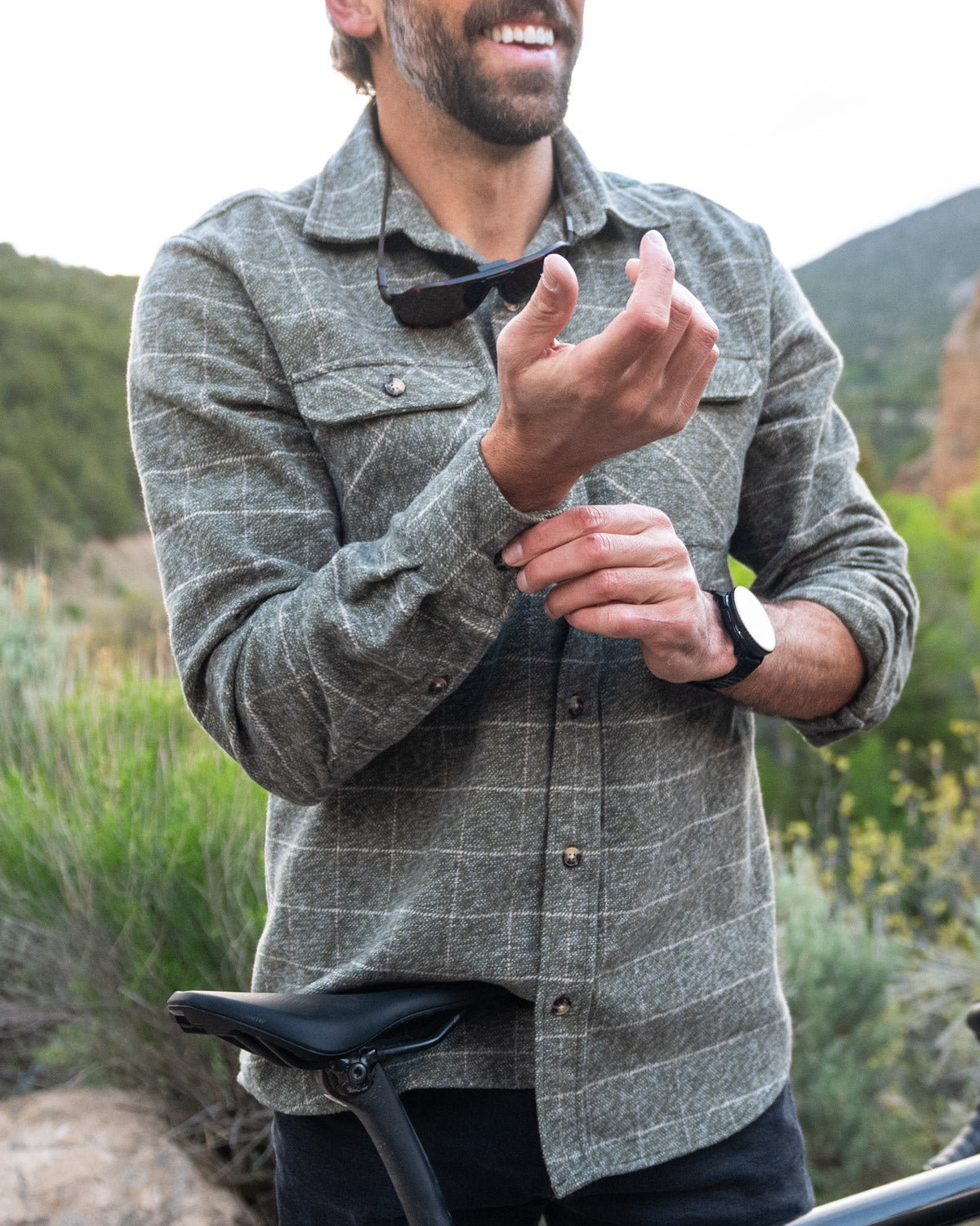 Grand Flannel in Moss by MuskOx Heavyweight Flannels