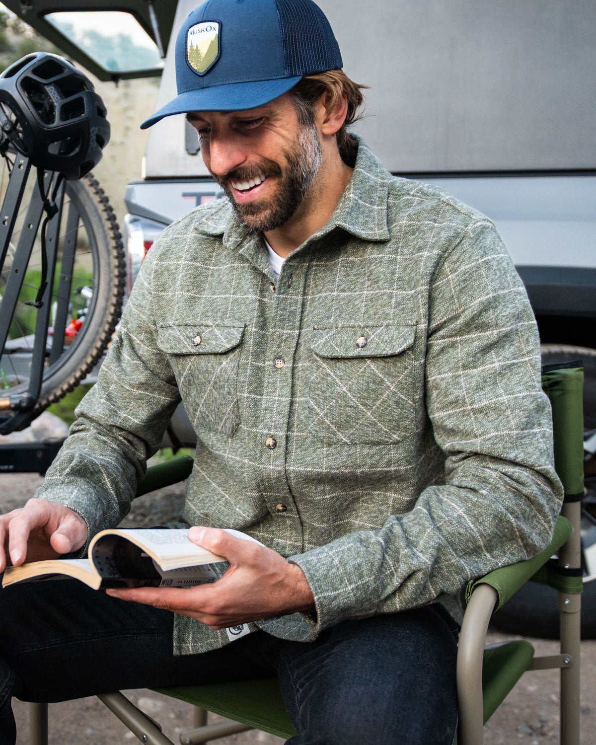 Grand Flannel in Moss Green