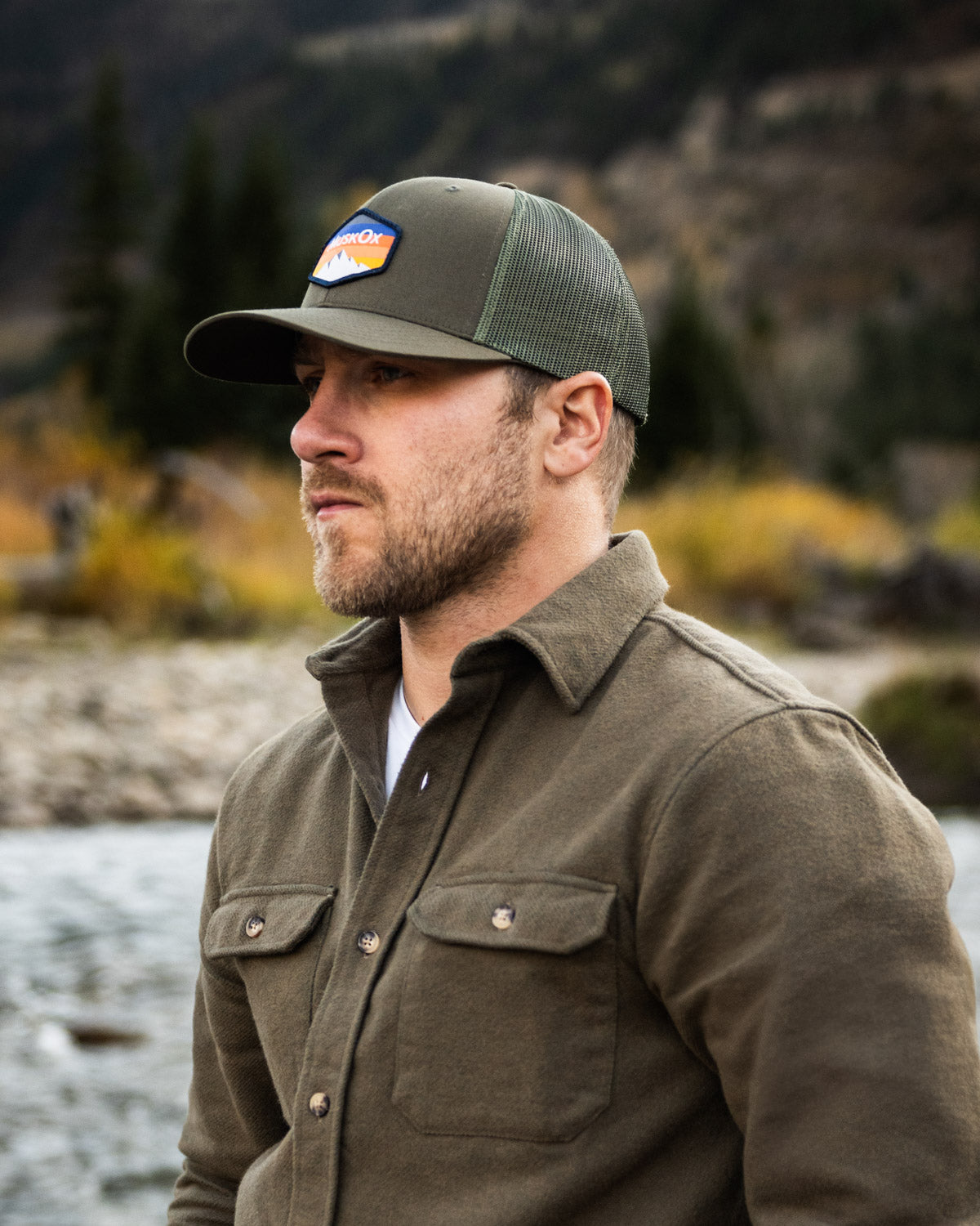 MuskOx Outdoor Apparel Mountain Adjustable Trucker Hat 