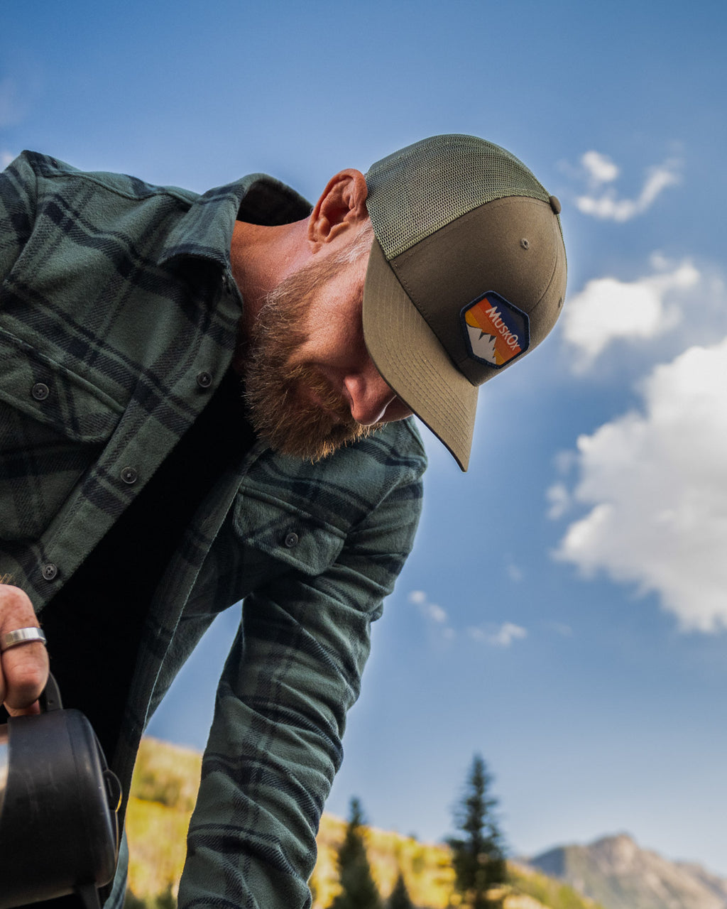 MuskOx Outdoor Apparel Mountain Adjustable Trucker Hat 