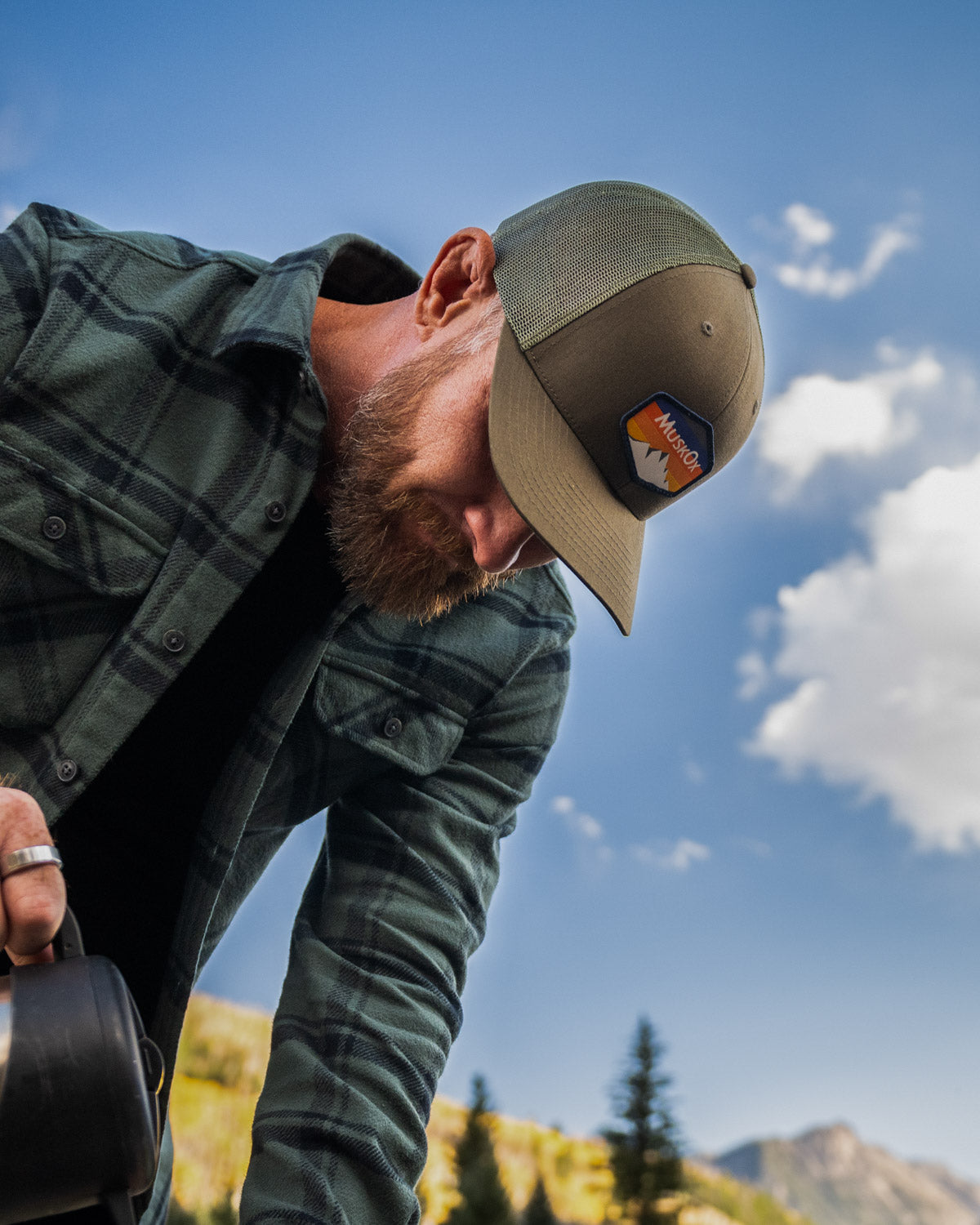 MuskOx Outdoor Apparel Mountain Adjustable Trucker Hat 