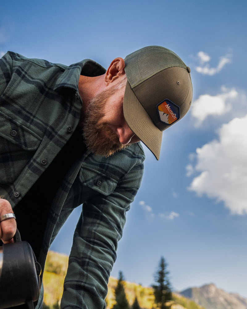 MuskOx Outdoor Apparel Mountain Adjustable Trucker Hat 