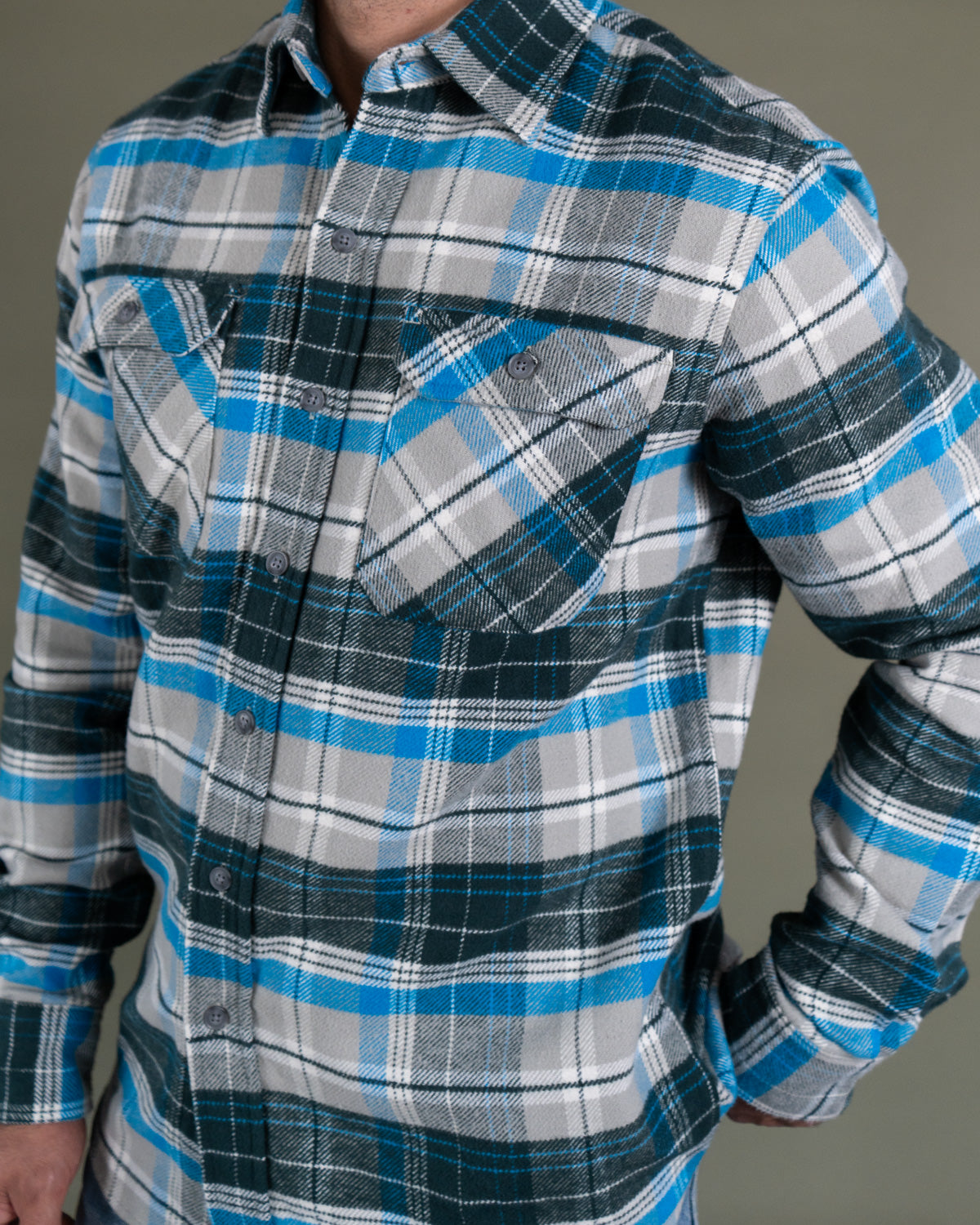 Soft Flannel Shirt for Men, 100% Cotton Grand Flannel, Pine