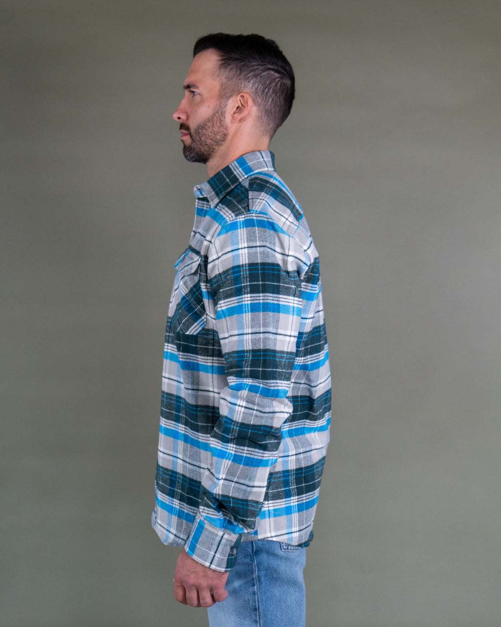 Soft Flannel Shirt for Men, 100% Cotton Grand Flannel, Pine