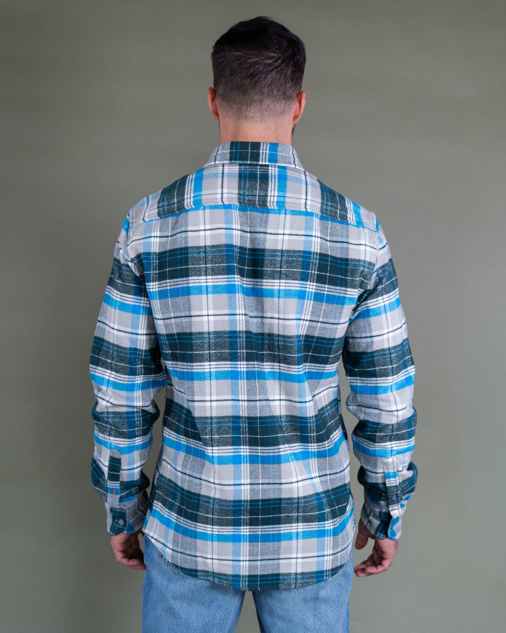 Soft Flannel Shirt for Men, 100% Cotton Grand Flannel, Pine