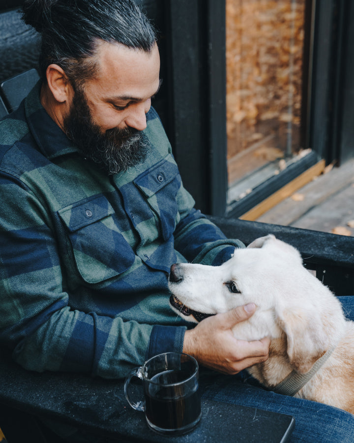 Relaxed Flannel, Giant Gingham in Navy