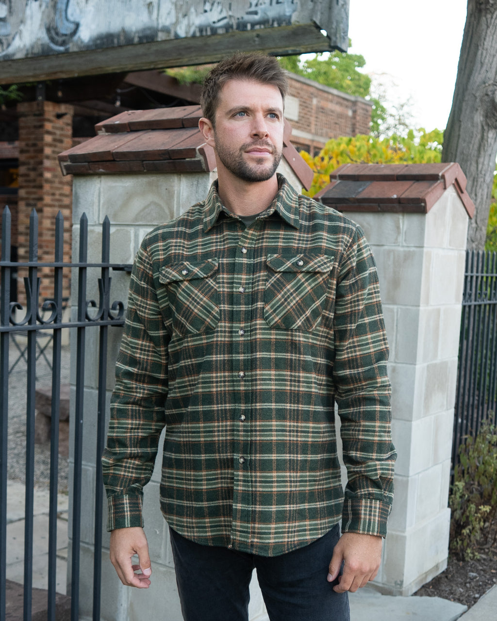 Field Grand Flannel Conifer, Heavyweight Flannel for Men
