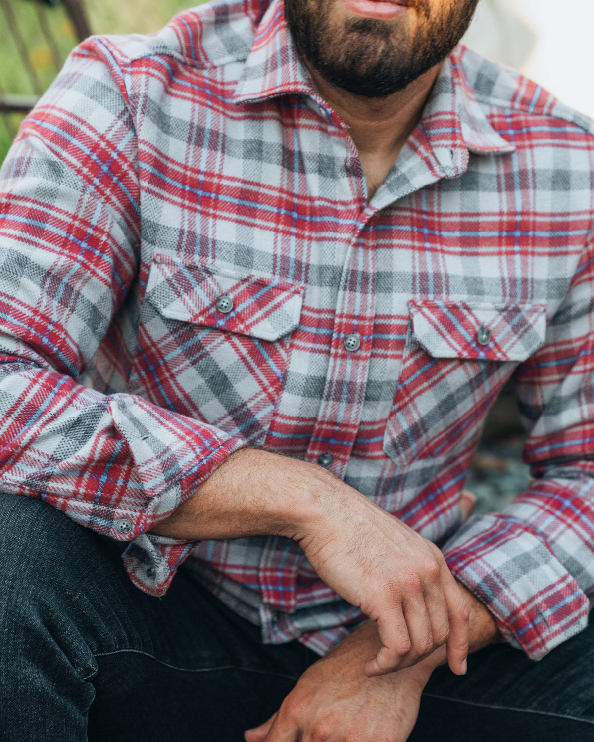 Field Grand Flannel Sedona Red, Cotton Flannel Shirt