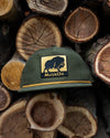MuskOx Outdoor Apparel, Green Rope and Patch Hat with Gold Accents