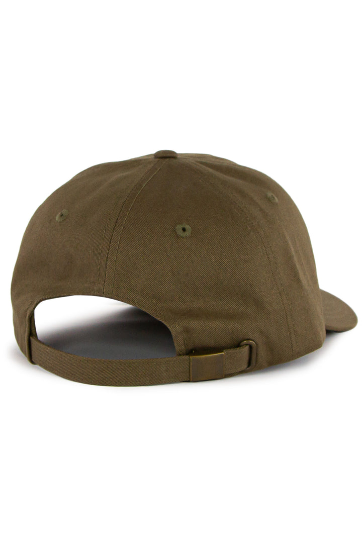 MuskOx Logo Patch Hat in Loden, Cotton Twill Chino Hat with Strap, Embroidered in USA